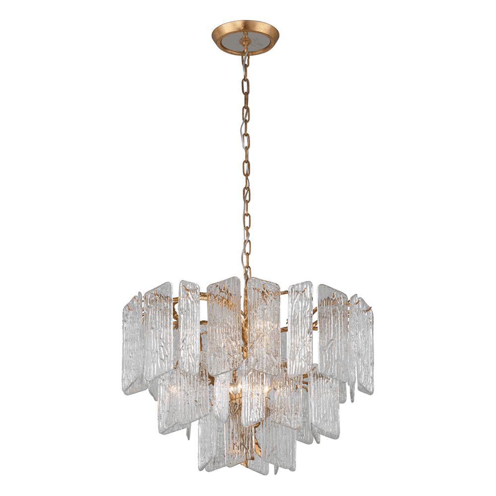 Piemonte Royal Gold 8-Light Handcrafted Iron Chandelier