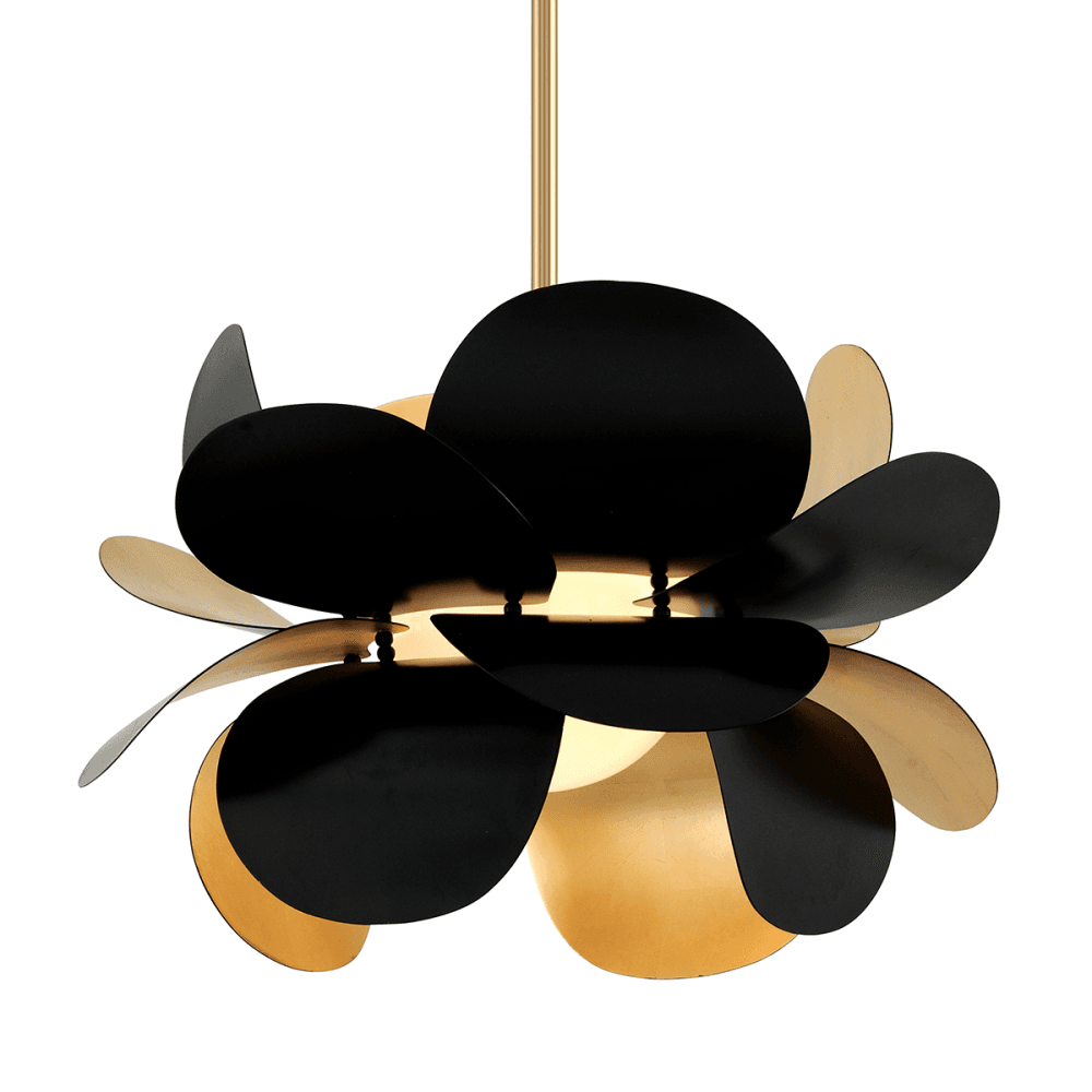 Elegant Gold and Black Iron Pendant Light