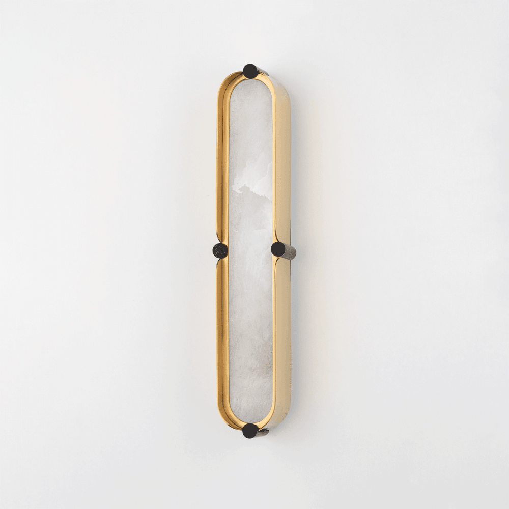 Tribeca AG-BK Small LED Wall Sconce with Alabaster Diffuser