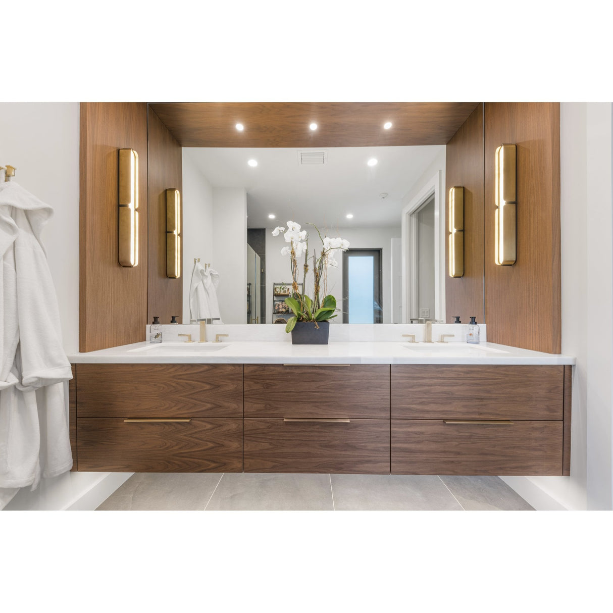 Tribeca AG-BK Small LED Wall Sconce with Alabaster Diffuser