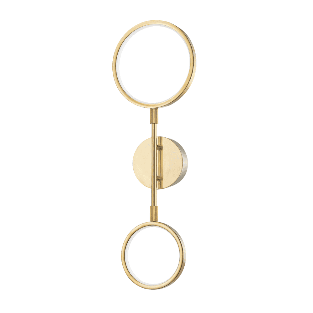 Saturn Collection Dual LED Wall Sconce in Agb Finish