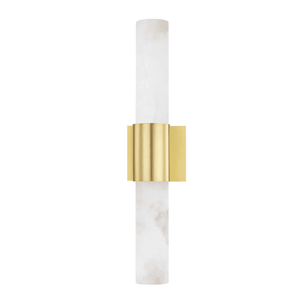 Barkley Antique Brass 2-Light Alabaster Wall Sconce