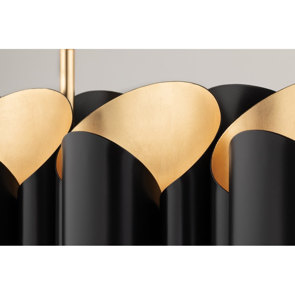 Elegant Dual Light Wall Sconce in Gold and Black Finish