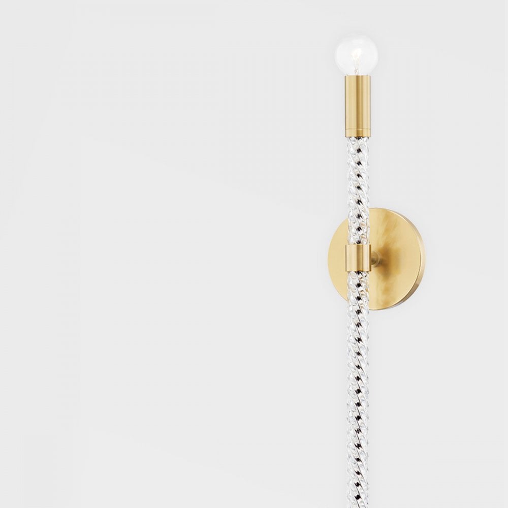 Elegant Pippin Gold Wall Sconce with E14 Bulb Fitting