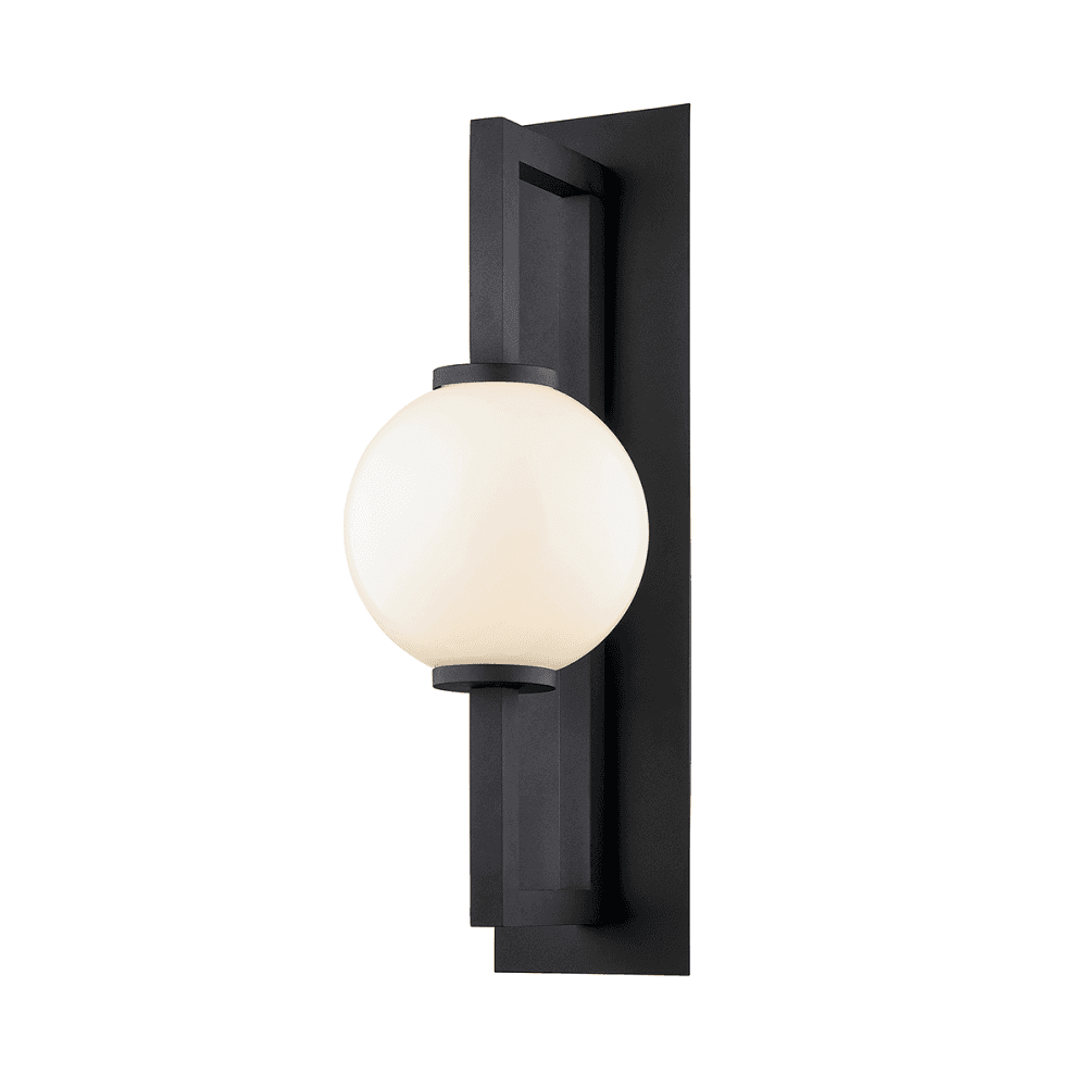 Darwin Black Textured Contemporary Wall Light Fixture