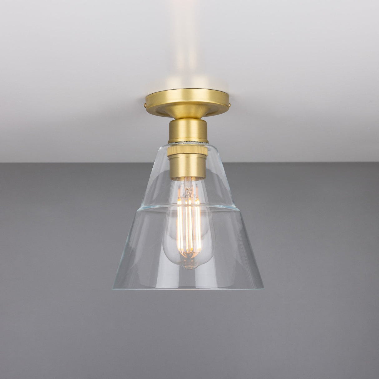 Antique Brass Rigale Flush Mount Ceiling Light