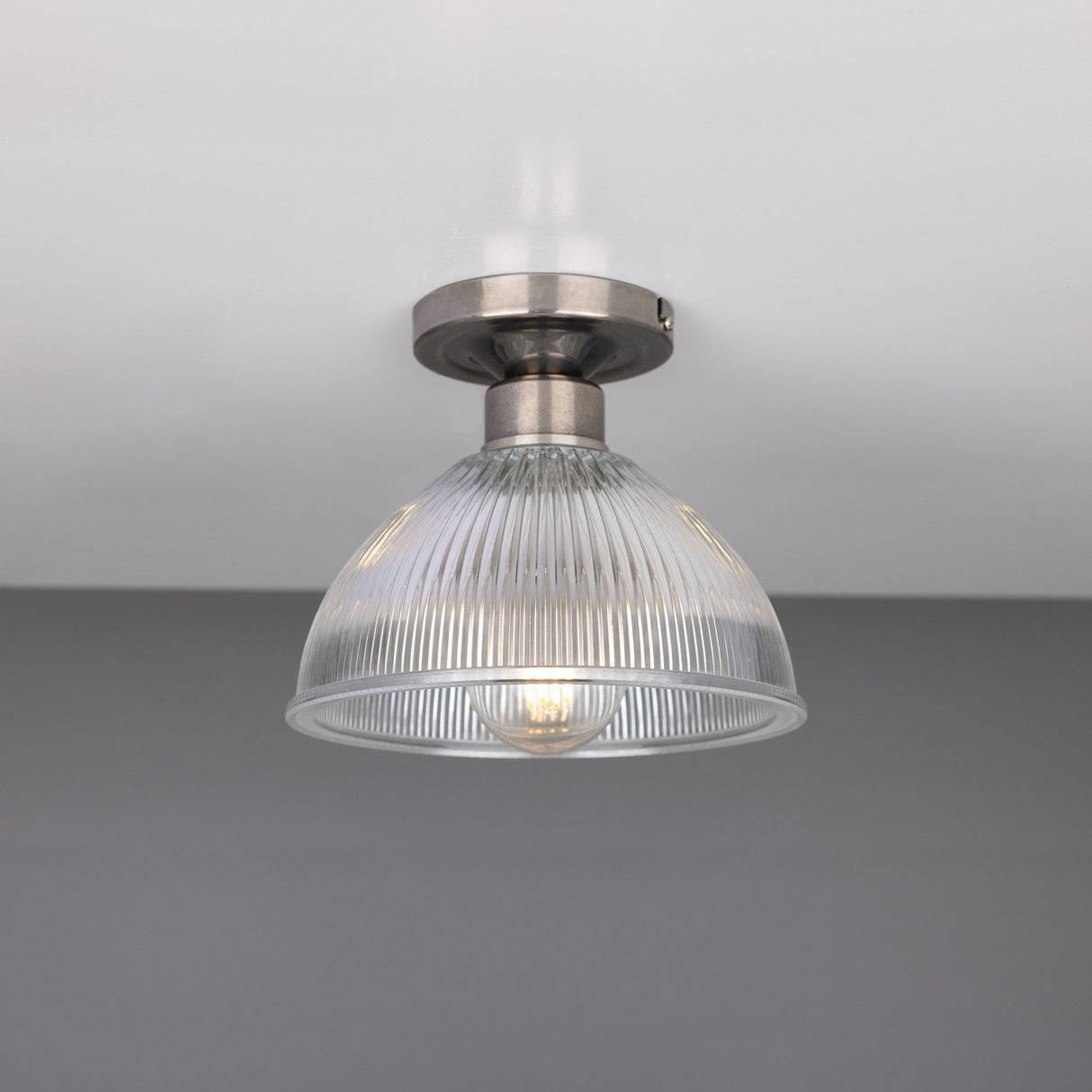 Erbil Antique Brass Prismatic Ceiling Light Fixture