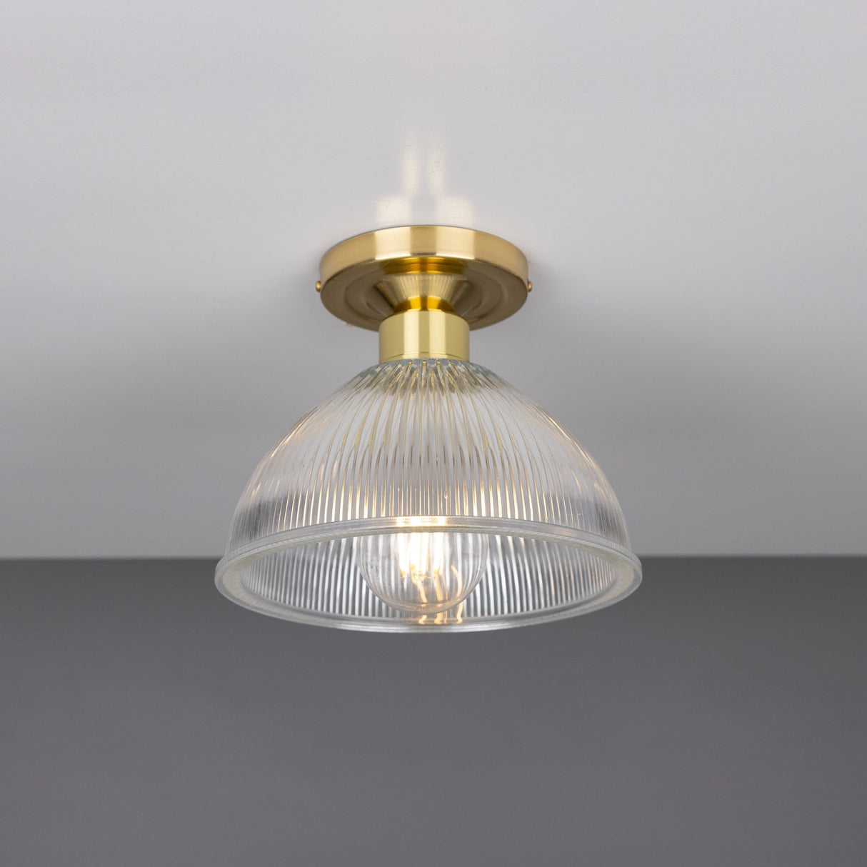 Erbil Antique Brass Prismatic Ceiling Light Fixture