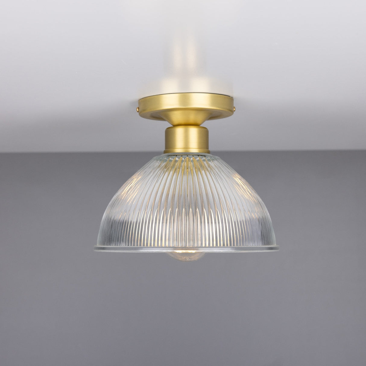 Erbil Antique Brass Prismatic Ceiling Light Fixture