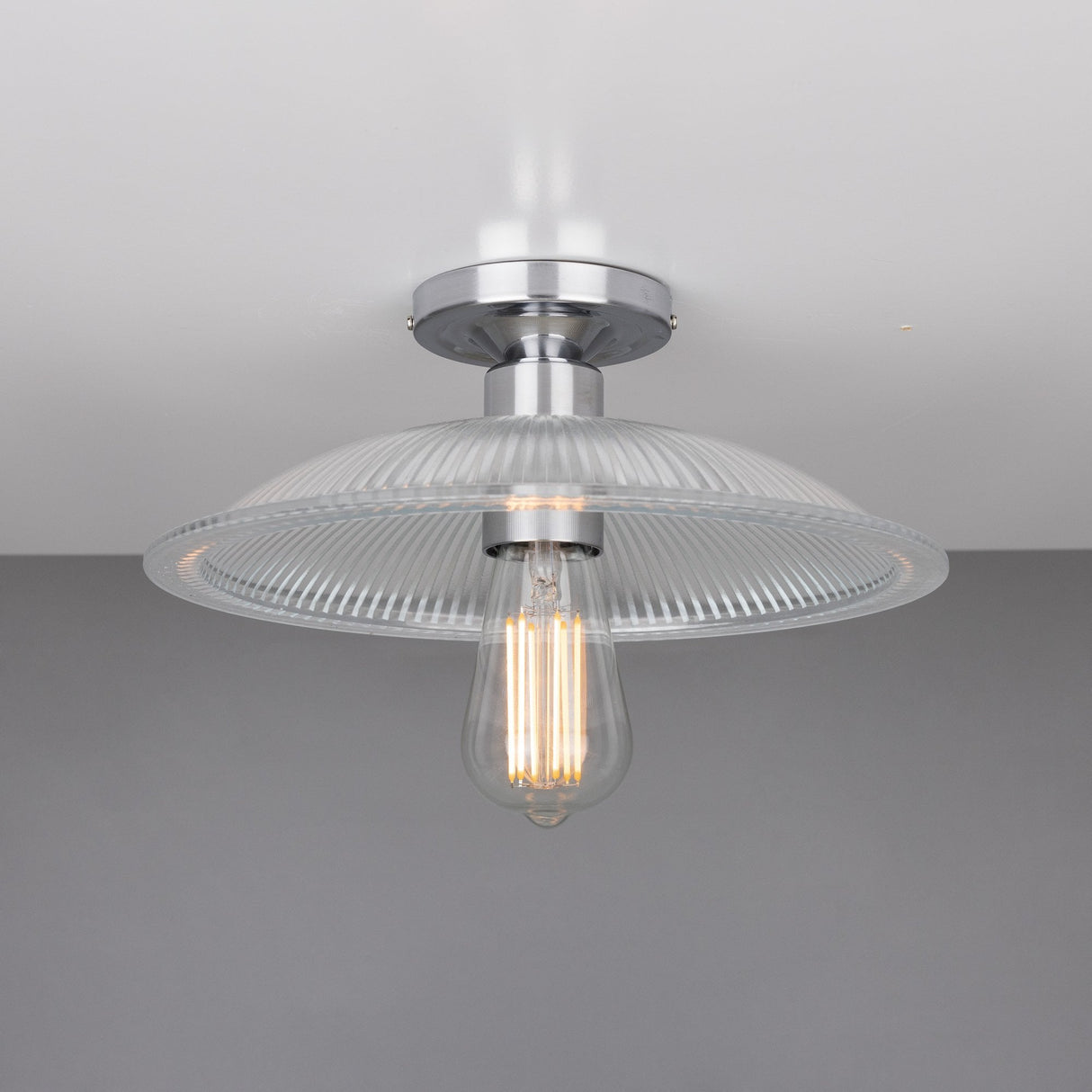 Antique Brass Calix Flush Mount Ceiling Light Fixture