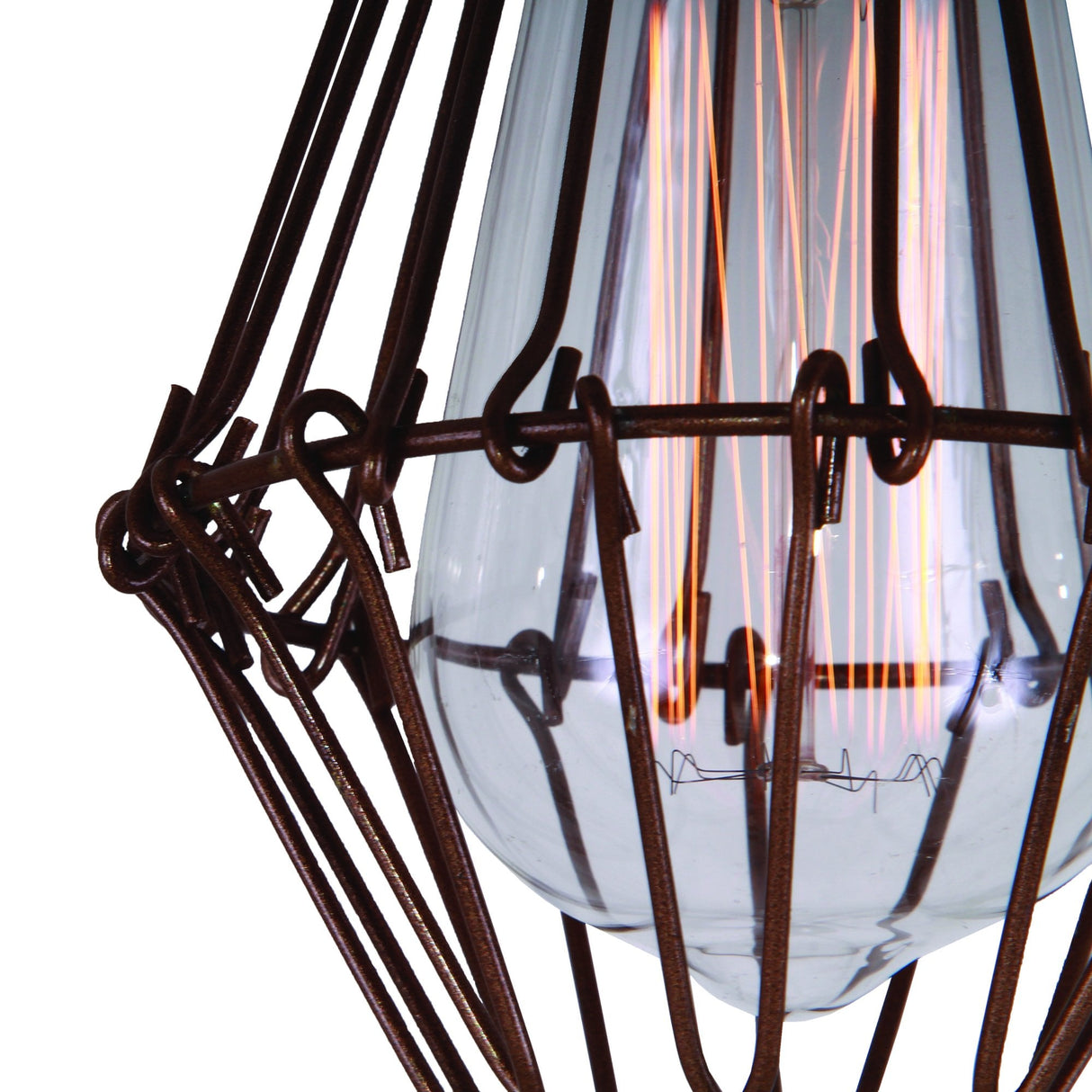 Apoch Antique Brass & Bronze Flush Cage Ceiling Light