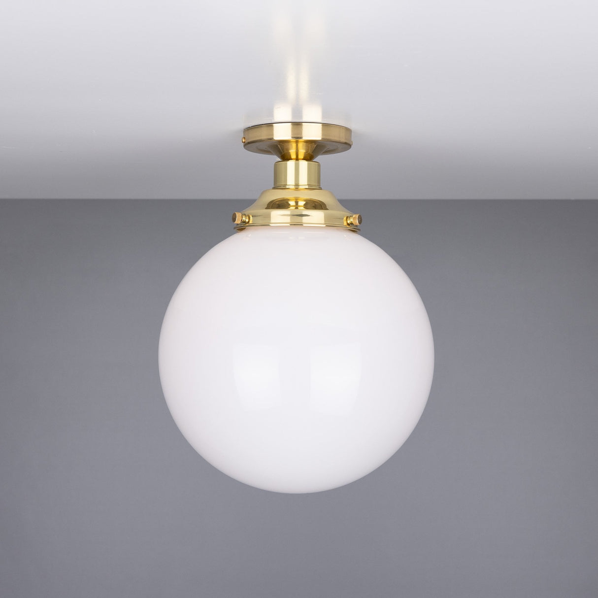 Yerevan 25cm Antique Brass Globe Ceiling Light Fitting