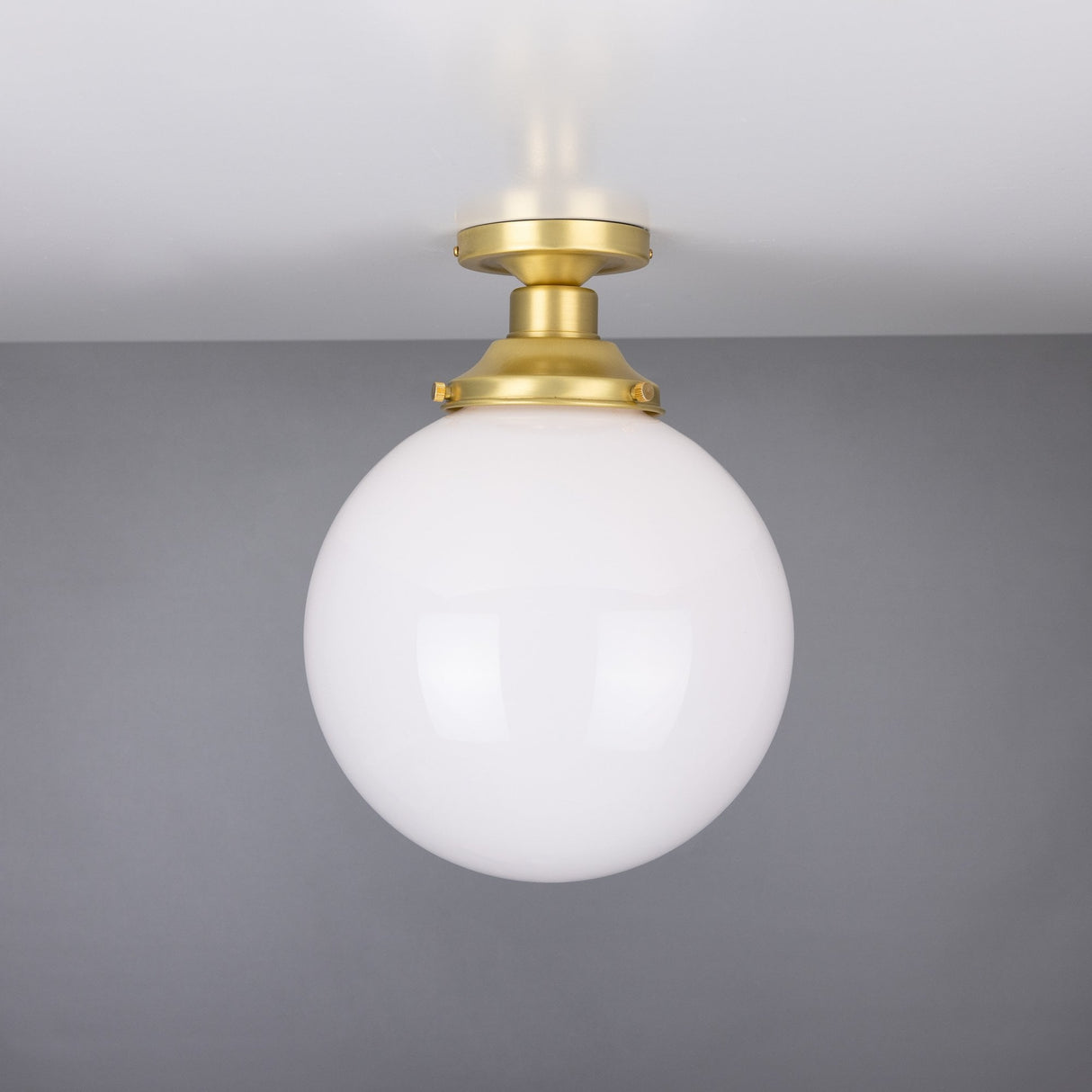 Yerevan 25cm Antique Brass Globe Ceiling Light Fitting