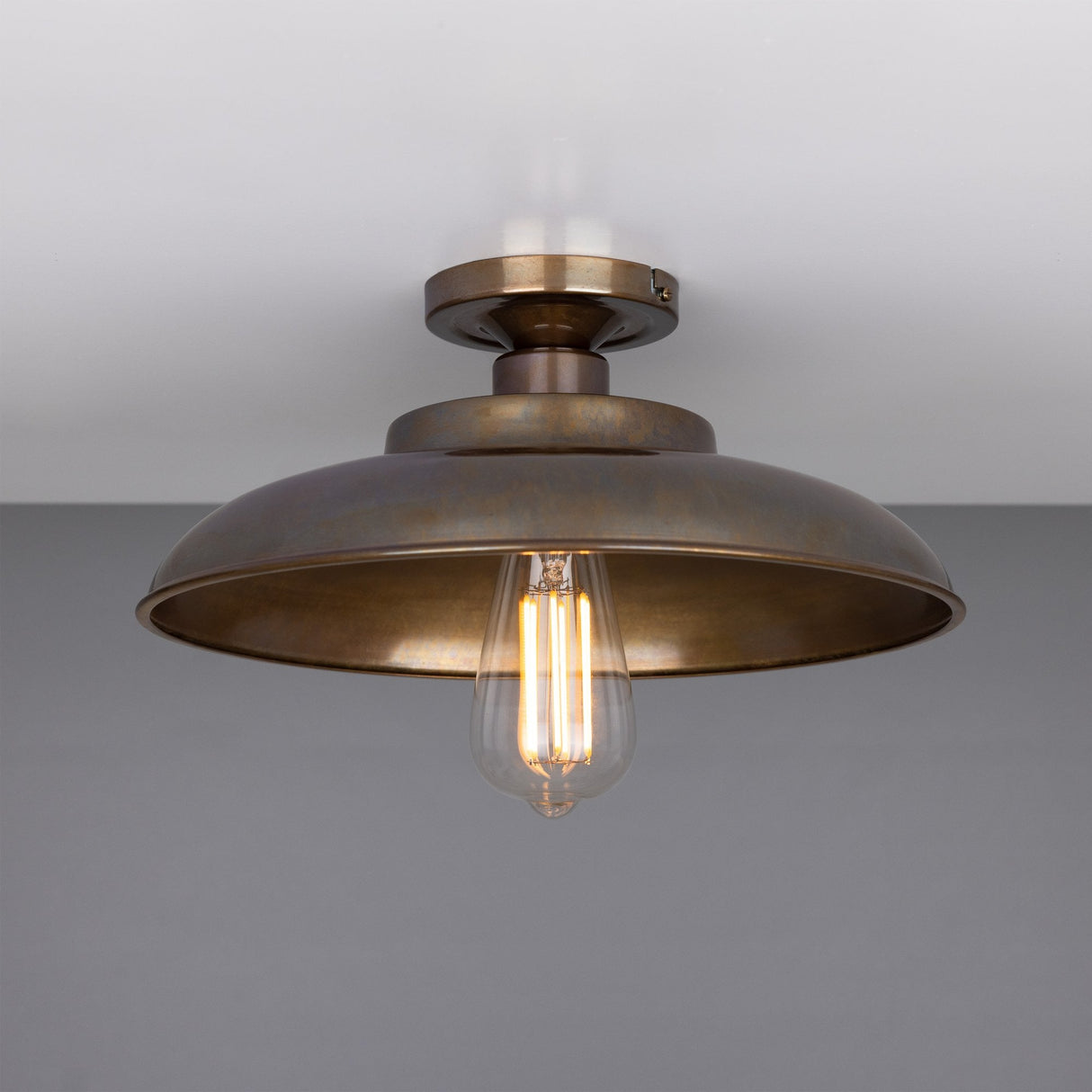 Antique Brass Telal Industrial Ceiling Light Fixture