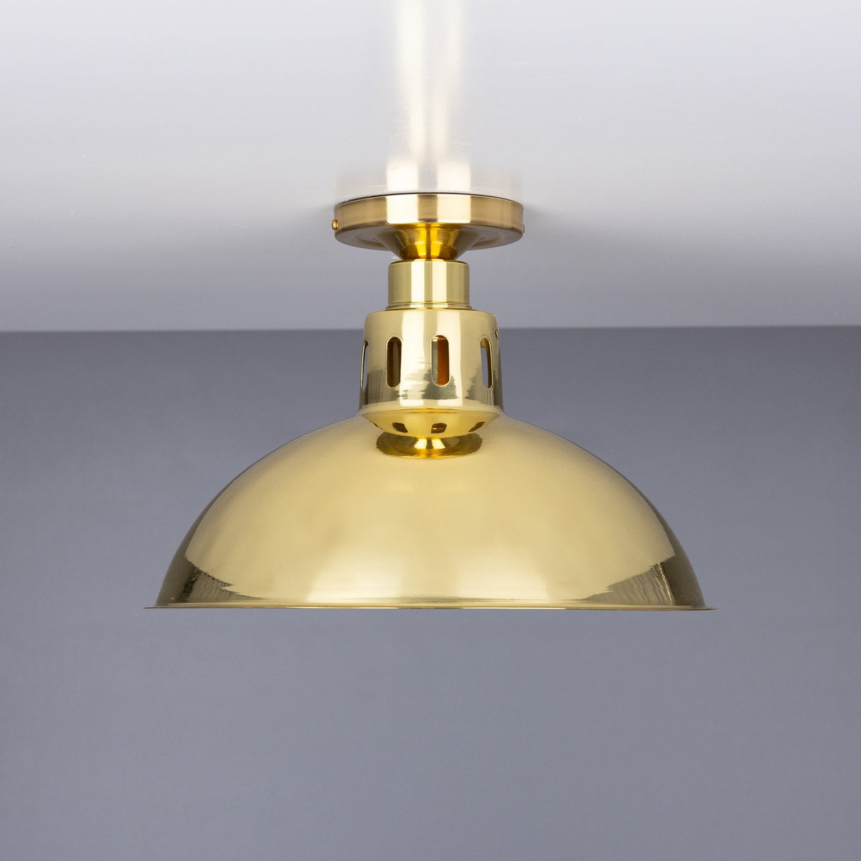 Vintage Parisian Brass Ceiling Light Fixture, Antique Finish