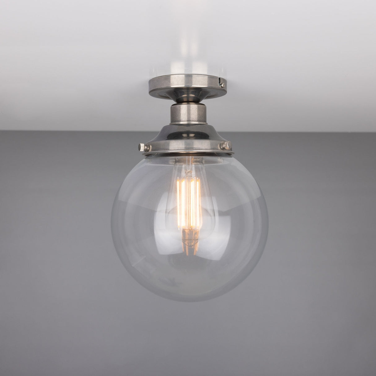 Riad Antique Brass 20cm Globe Ceiling Light Fixture