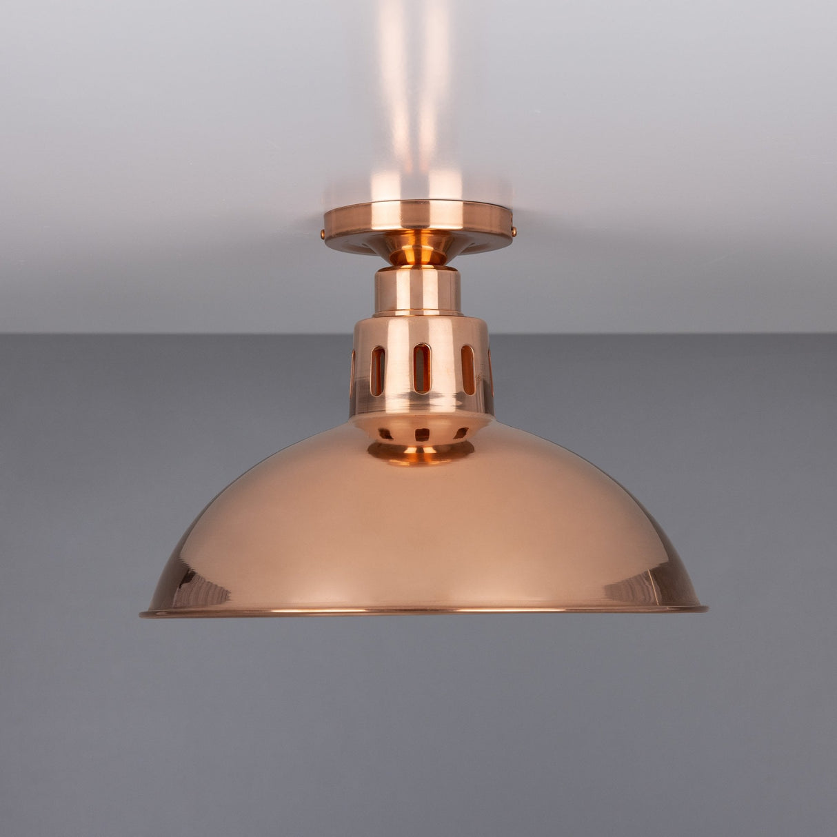 Berlin Vintage Ceiling Light, Polished Copper Finish