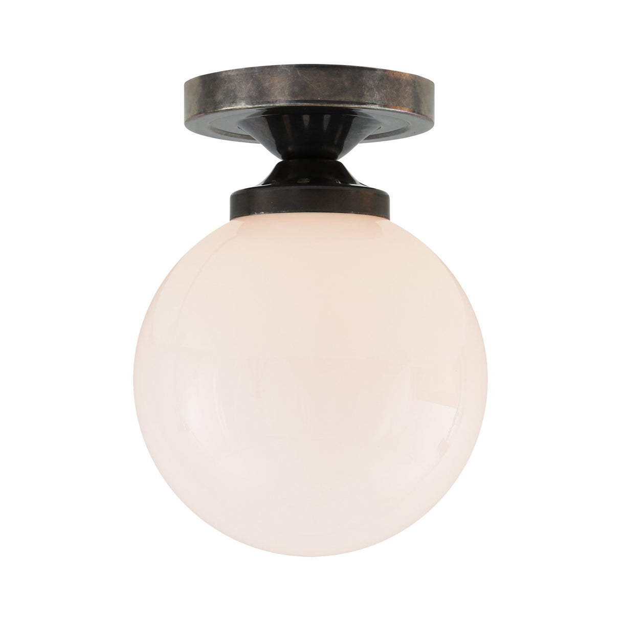 Antique Brass Yaounde Flush Globe Ceiling Light Fixture