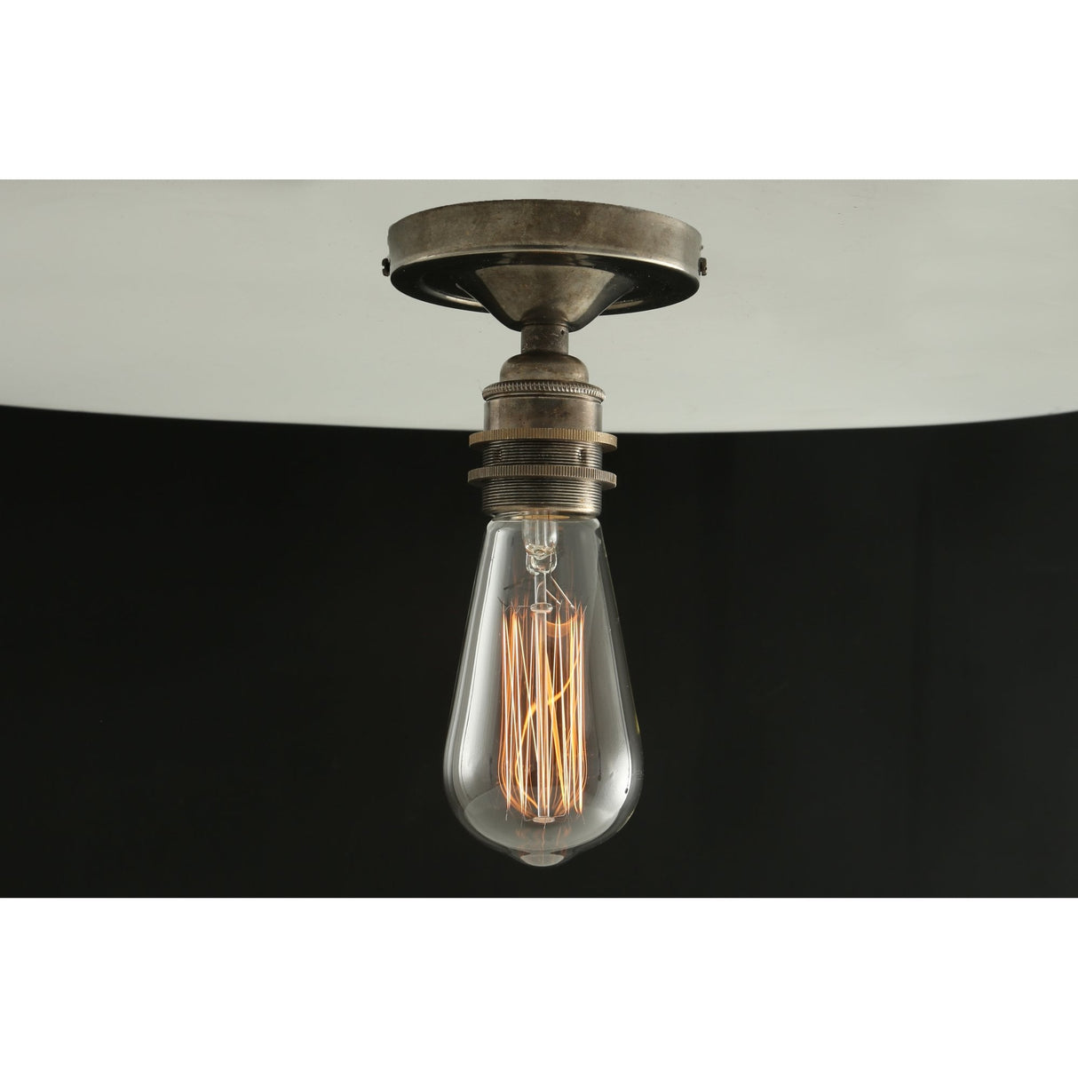 Antique Brass Vintage Flush Ceiling Light by Bexter