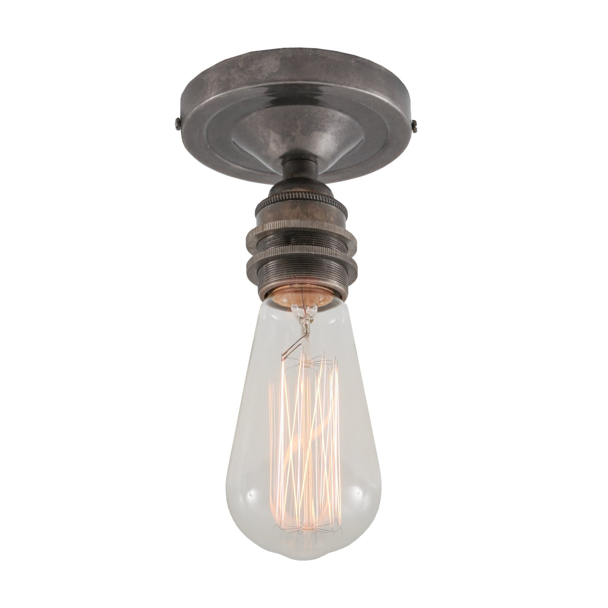 Antique Brass Vintage Flush Ceiling Light by Bexter