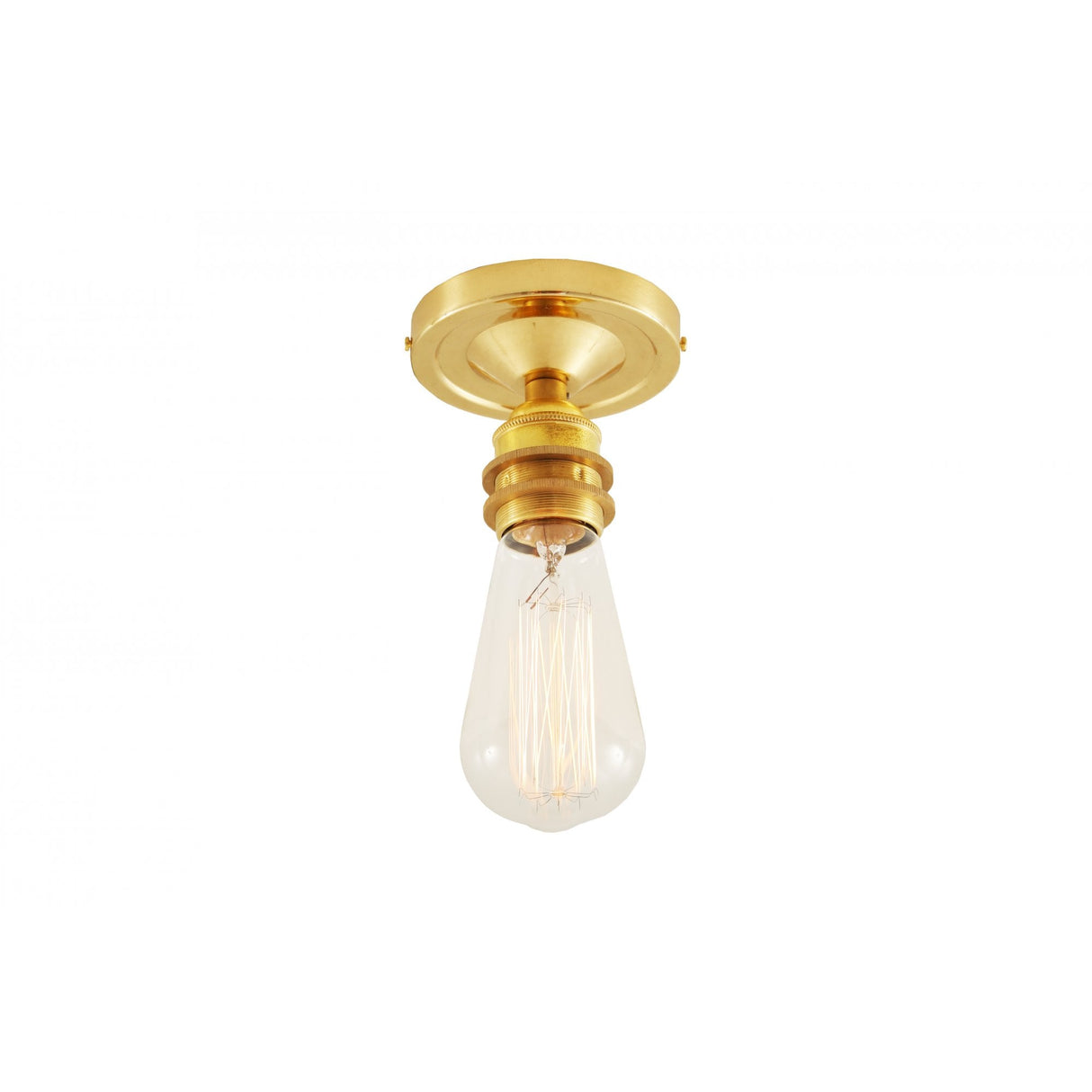 Antique Brass Vintage Flush Ceiling Light by Bexter