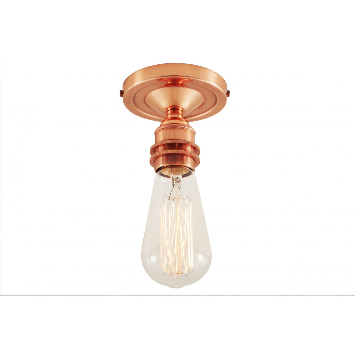 Antique Brass Vintage Flush Ceiling Light by Bexter