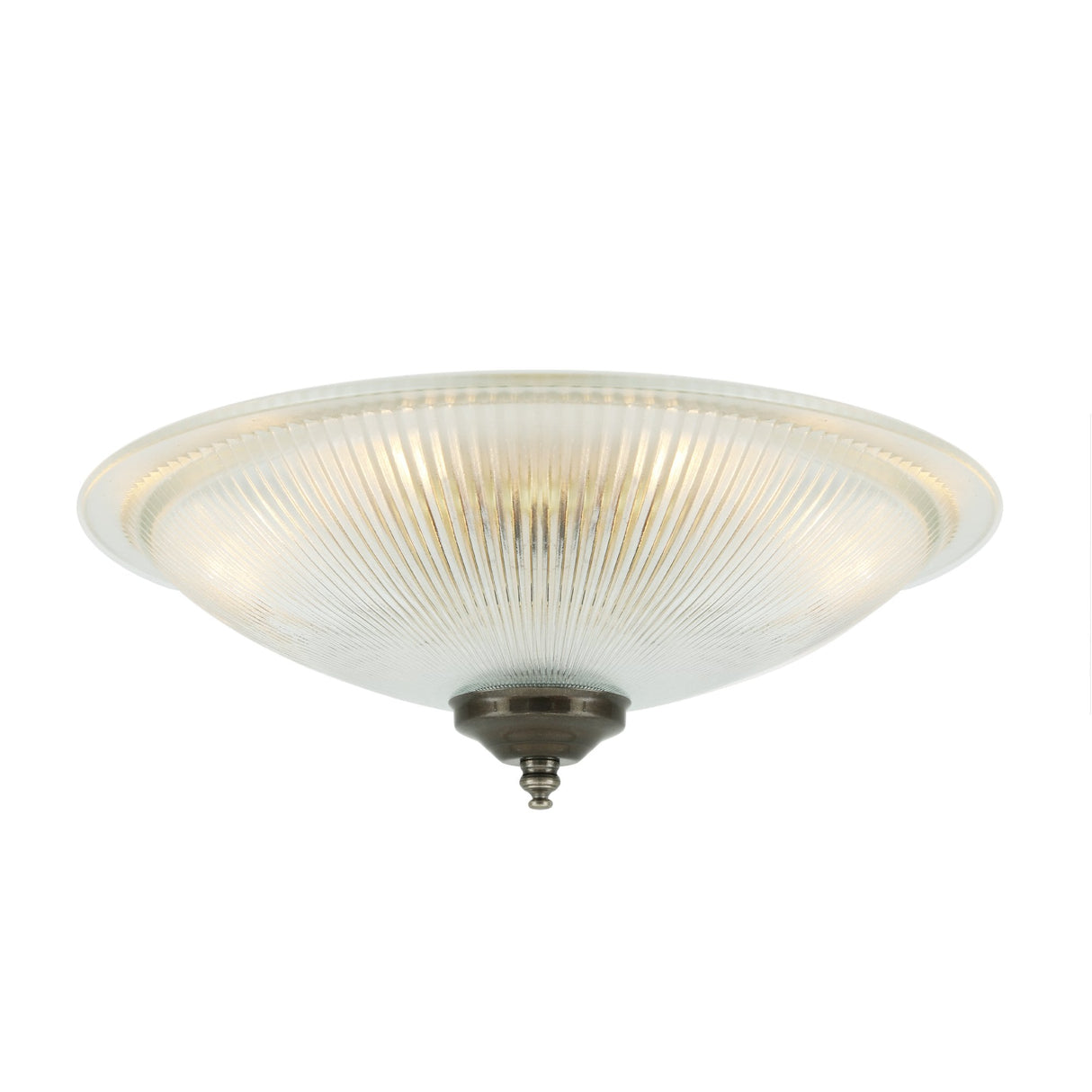 Nicosa Classic Brass Halophane Flush Ceiling Light GL133