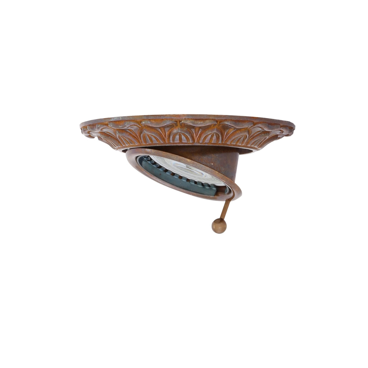 Antique Brass Malé Adjustable Recessed Spotlight