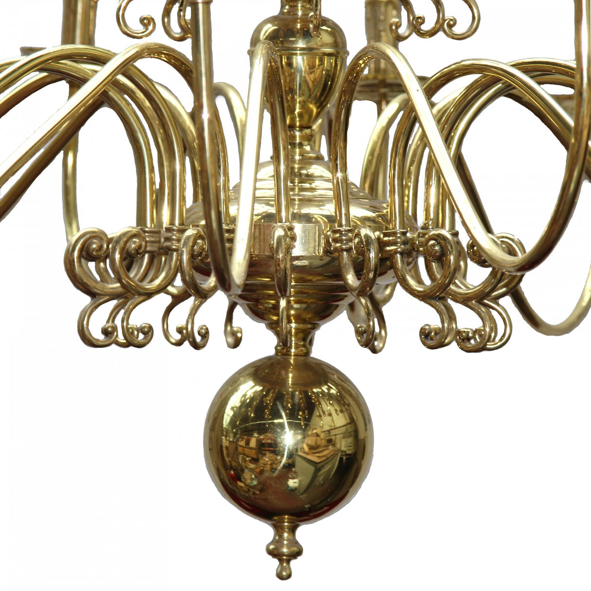 Opulent 32-Arm Antique Brass Flemish Chandelier with Elegant Tiered Design