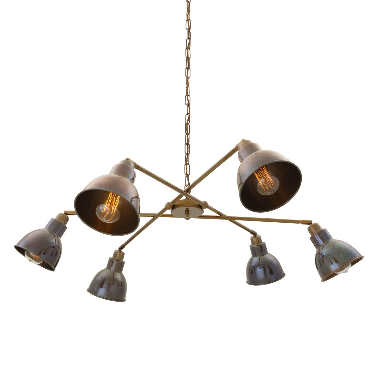 Bridgetown Industrial 6-Light Spiderweb Chandelier Ceiling Pendant