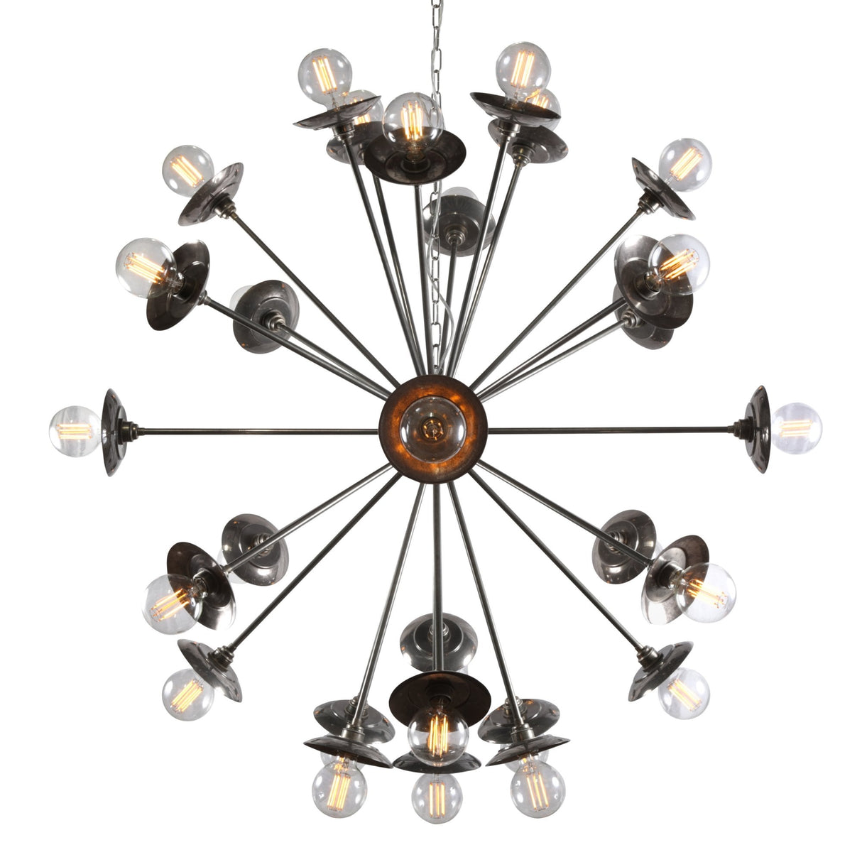 Tokyo Vintage 29-Light Brass Chandelier - Mid-Century Modern Design