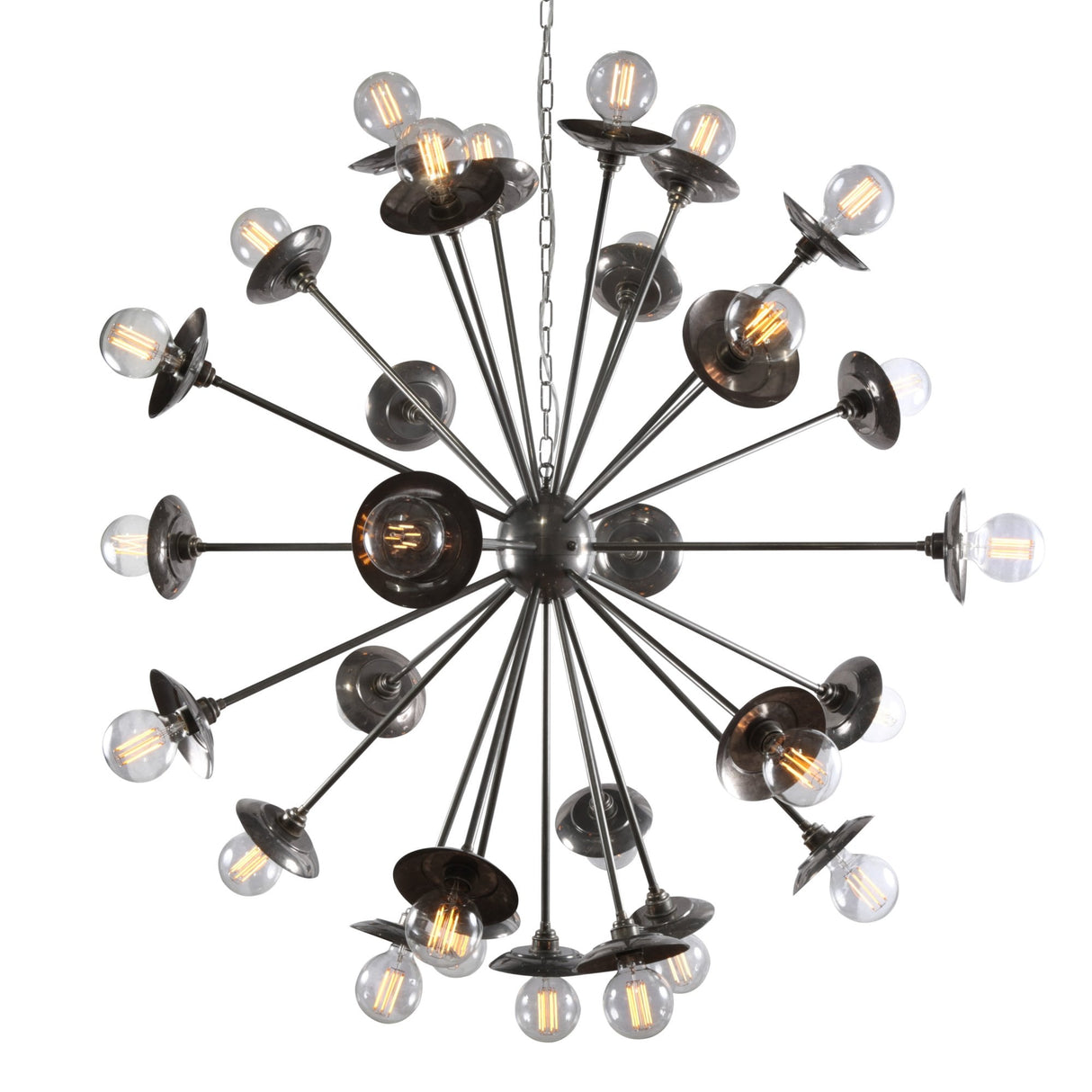 Tokyo Vintage 29-Light Brass Chandelier - Mid-Century Modern Design