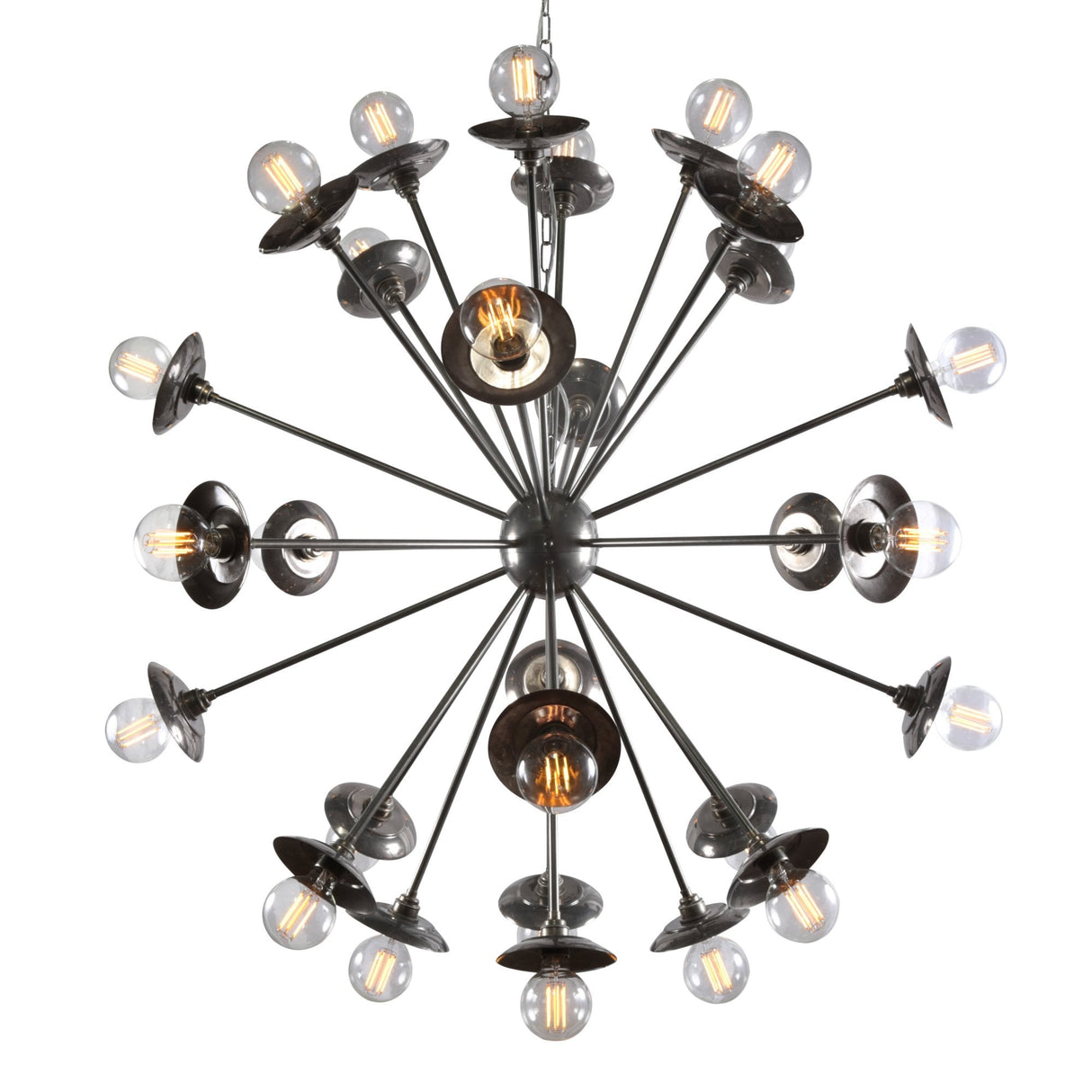 Tokyo Vintage 29-Light Brass Chandelier - Mid-Century Modern Design