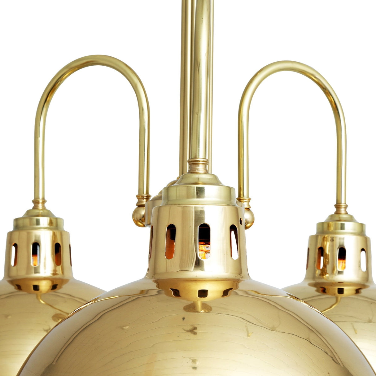 Vintage Marlow Cage Chandelier in Antique Brass & Industrial Bronze Finish