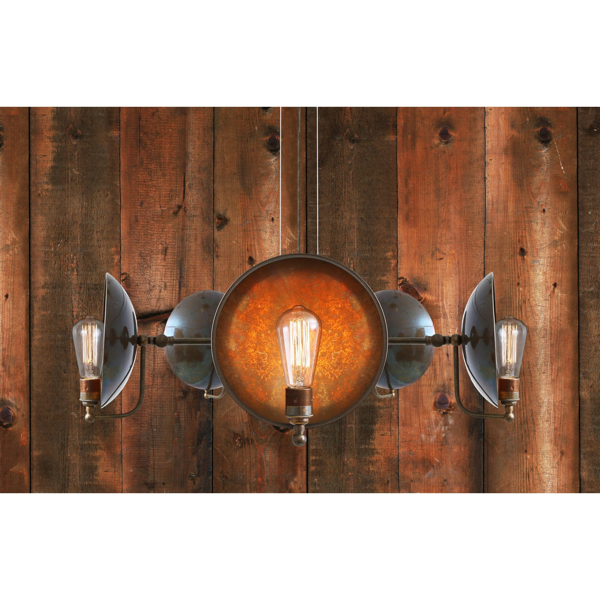 Chulainn B 5 Arm Brass Steampunk-Inspired Ceiling Chandelier