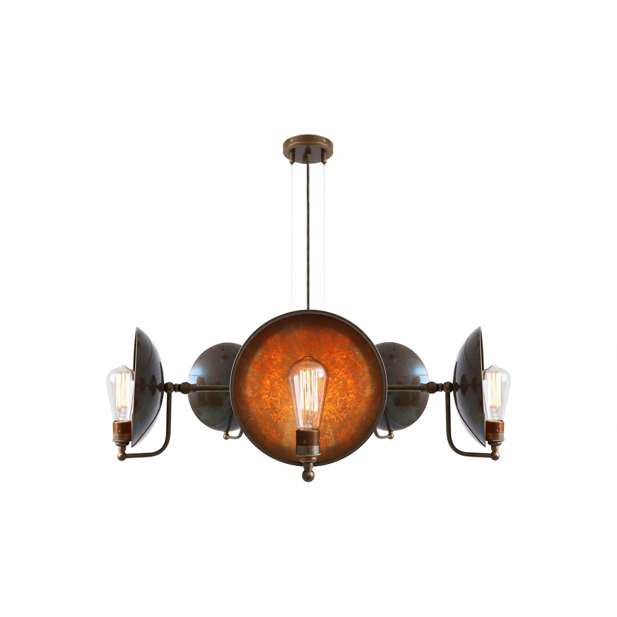 Chulainn B 5 Arm Brass Steampunk-Inspired Ceiling Chandelier