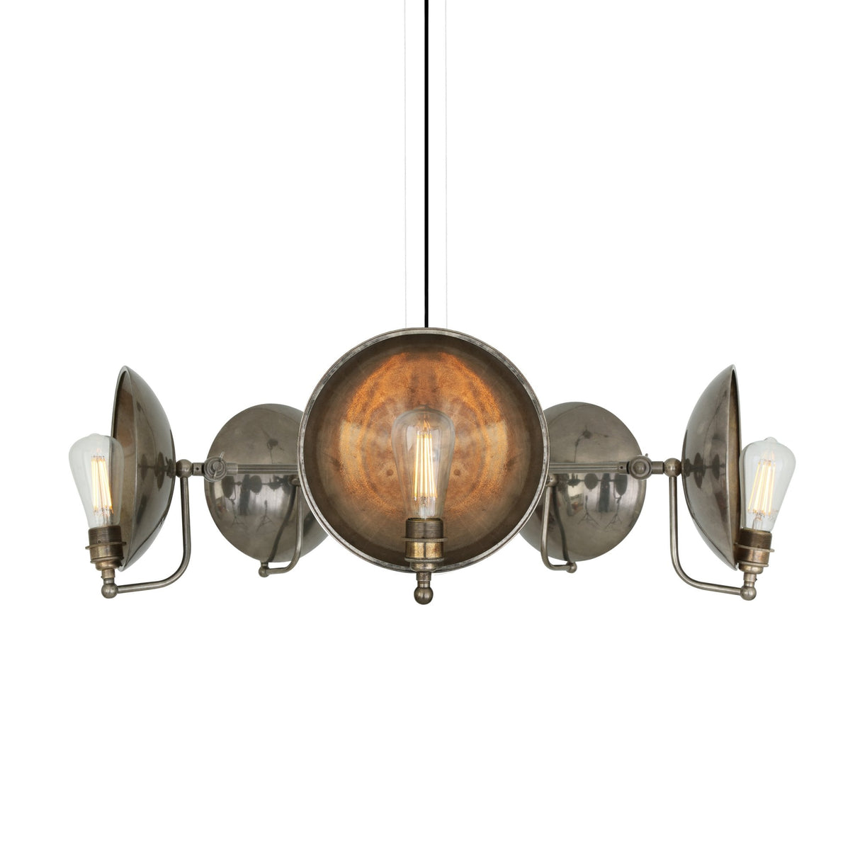 Chulainn B 5 Arm Brass Steampunk-Inspired Ceiling Chandelier