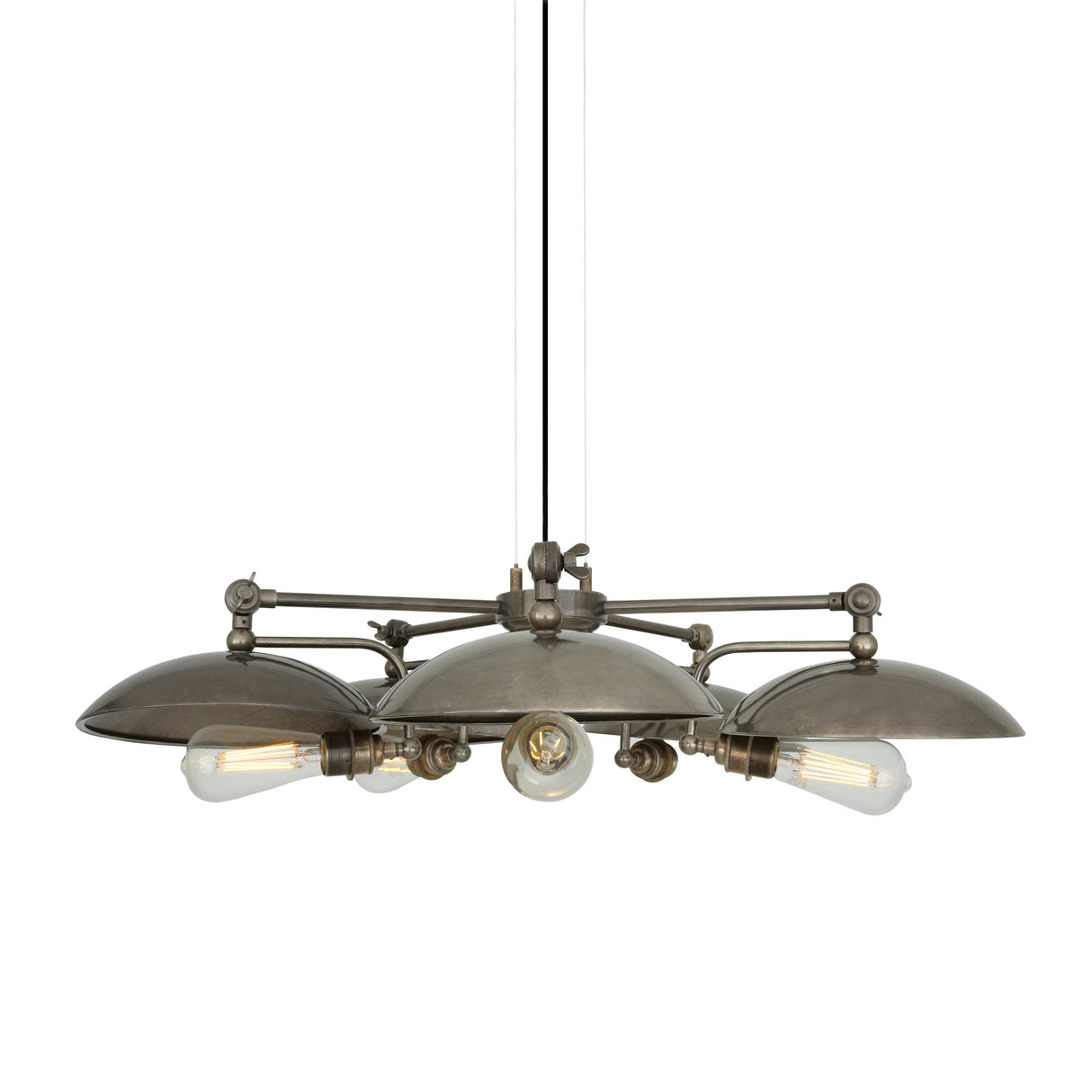 Chulainn B 5 Arm Brass Steampunk-Inspired Ceiling Chandelier
