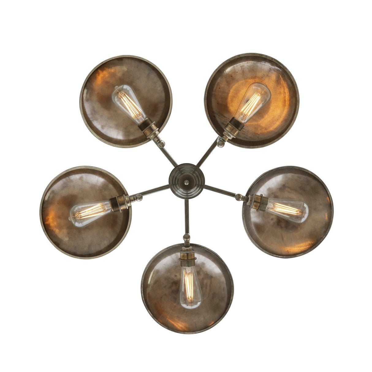 Chulainn B 5 Arm Brass Steampunk-Inspired Ceiling Chandelier