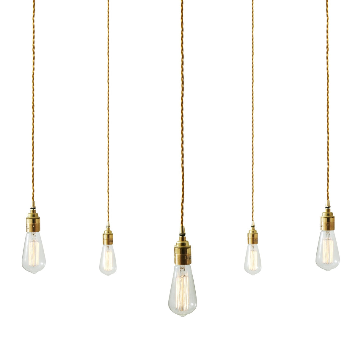 Vintage Brass Lome Cluster Pendant Lighting Fixture