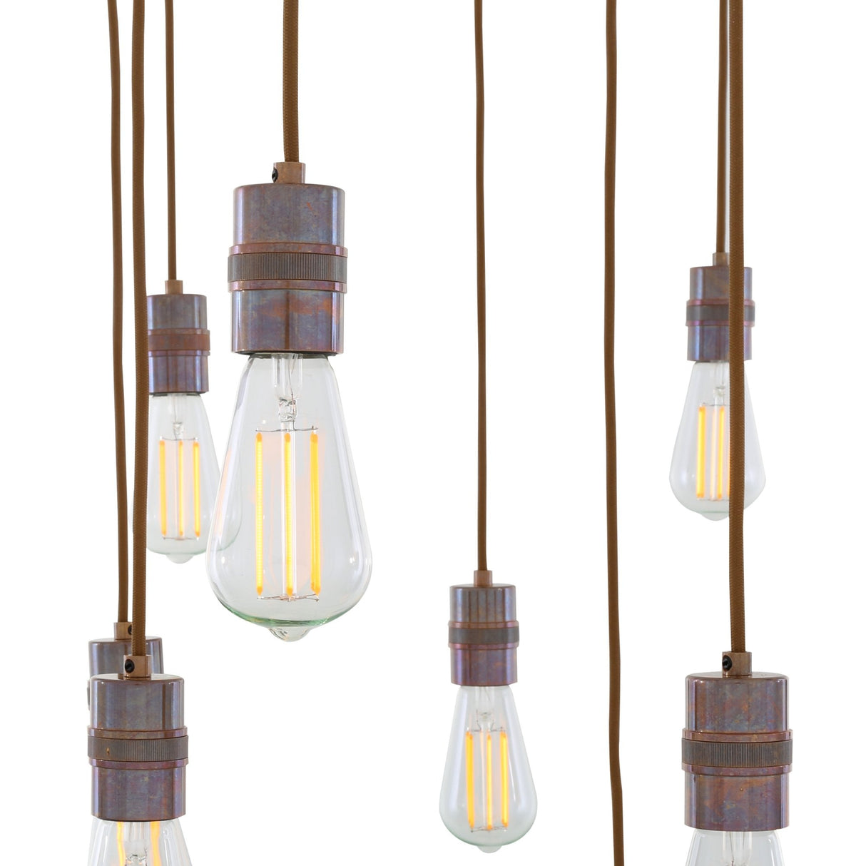 Sela Antique Brass Multi-Arm Chandelier with Elegant Geometric Design