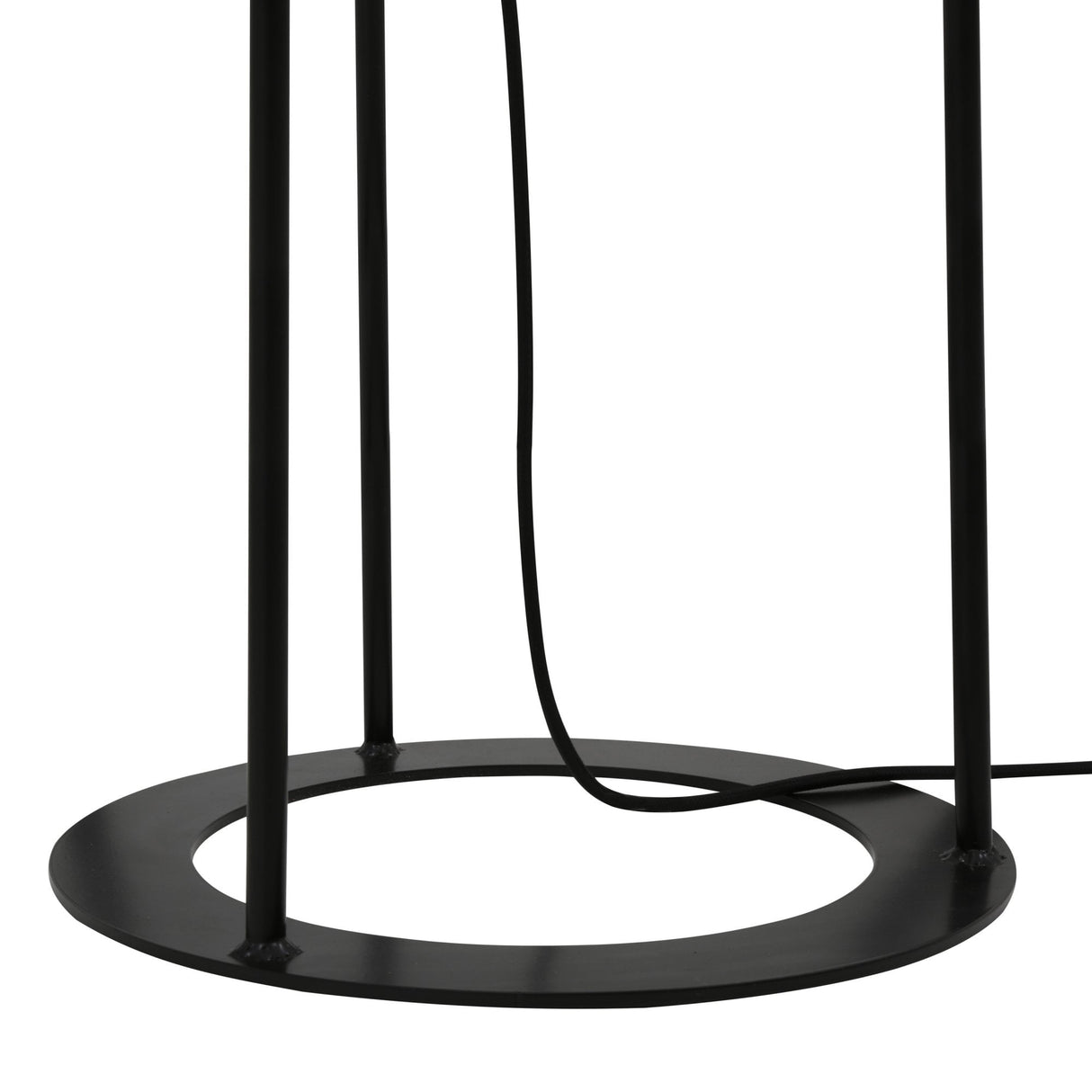Borris Elegant Floor Lamp in Matte Black and Polished Brass Finish