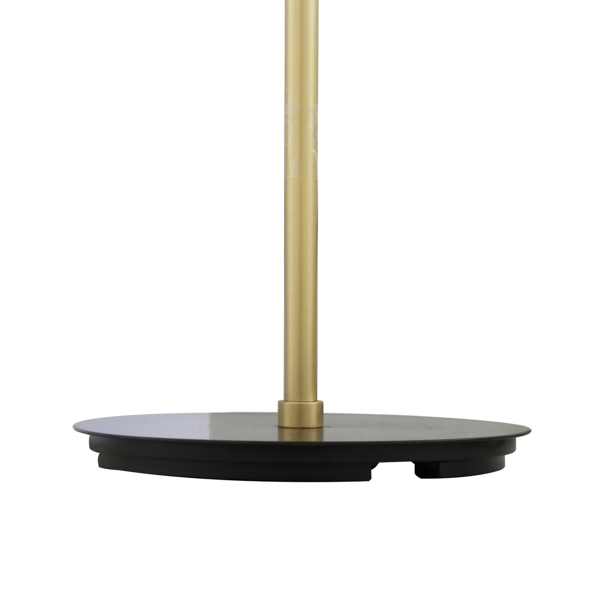 Madison Contemporary Floor Lamp, Matte Black & Antique Brass with Clear Glass Globes