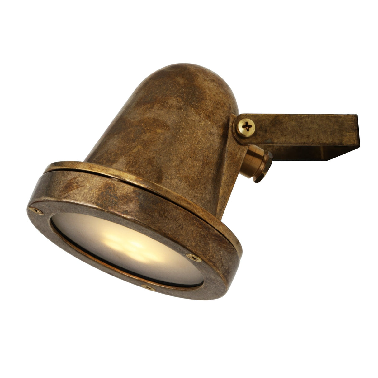 Thames Elegant Brass Outdoor Spotlight