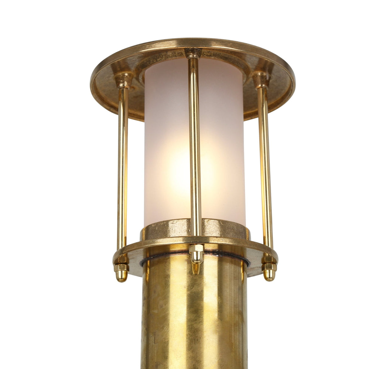 Antique Brass Yarrow Outdoor Garden Bollard Light