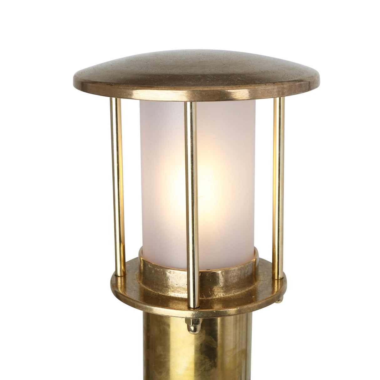 Antique Brass Yarrow Outdoor Garden Bollard Light