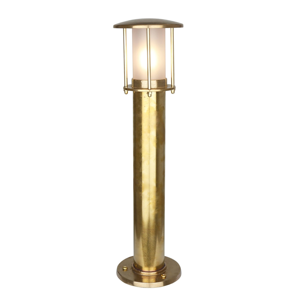 Antique Brass Yarrow Outdoor Garden Bollard Light