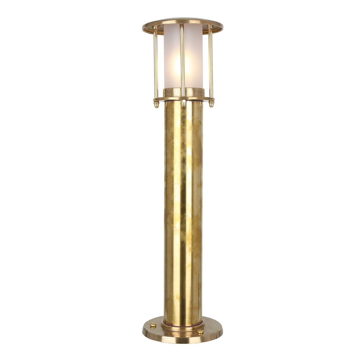 Antique Brass Yarrow Outdoor Garden Bollard Light