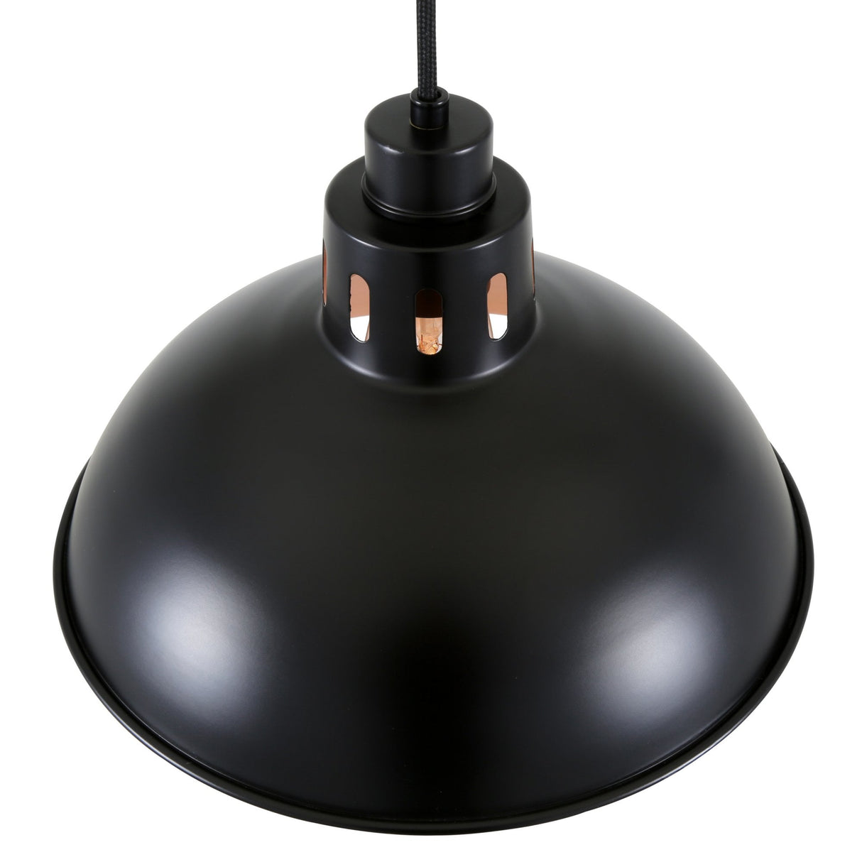 Vintage Elegance: Matte Black and Brushed Copper Double Pendant Light