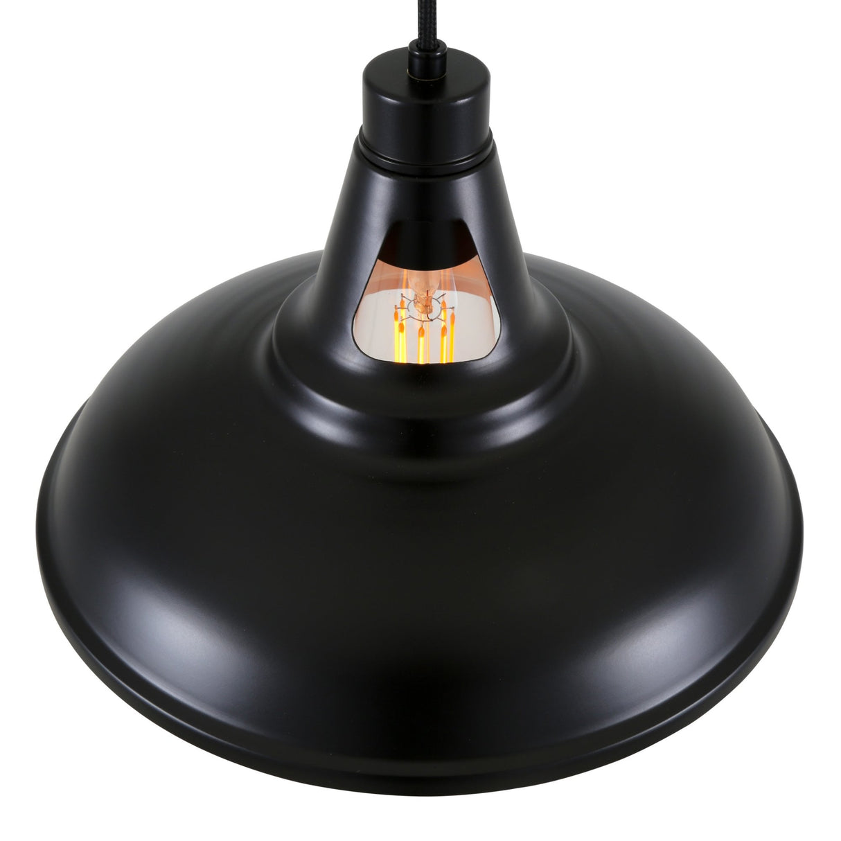 Alma Elegance: Black Copper Hourglass Pendant Light